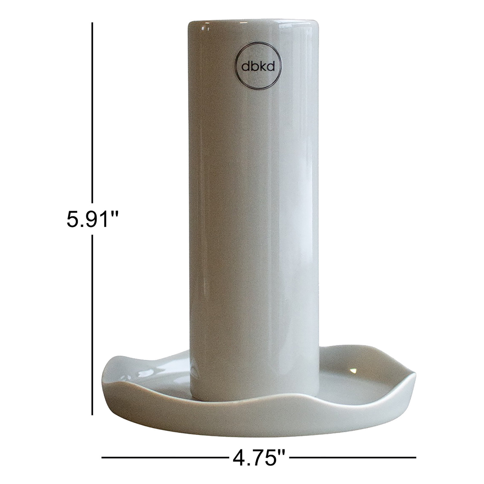 Candlestick Holder, 5.91" H x 4.75" W x 4.75" D
