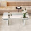 Table d'appoint géométrique MGO, conception de sablier torsadé pour une utilisation intérieure et extérieure, durable et compacte