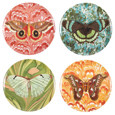 Caeleb 9'' Melamine Salad Or Dessert Plate , Set of 4