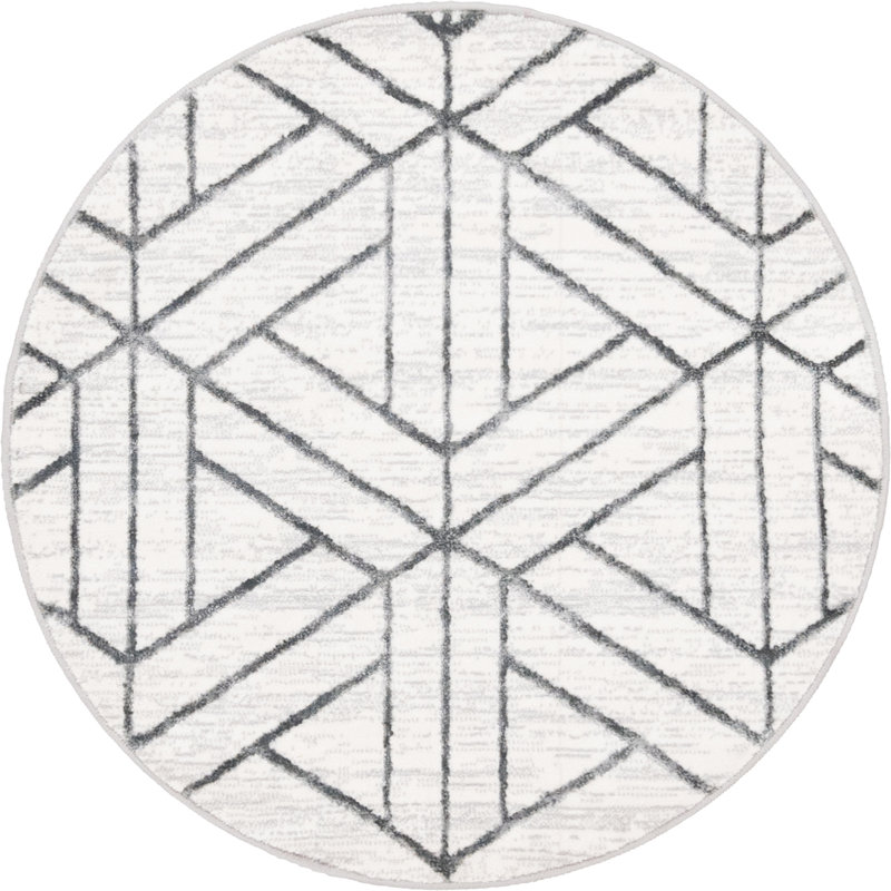 Rochele Geometric Indoor Rug, Round 3'3"