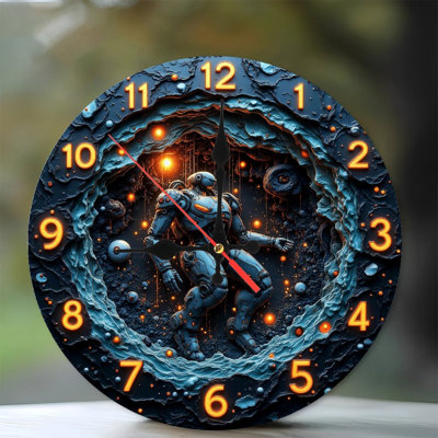 Art mural horloge Sci Fi Robot