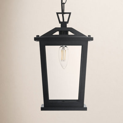 Jamila 7 inch Outdoor Pendant in Black