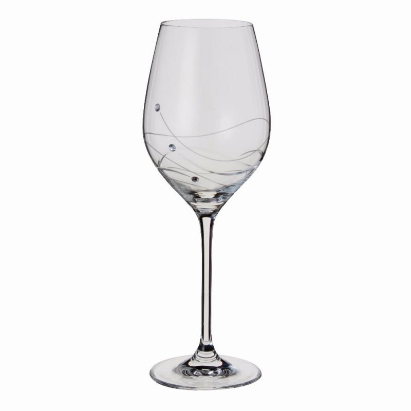 Dartington Crystal Glitz Crystal Wine Glass Set, 33ml