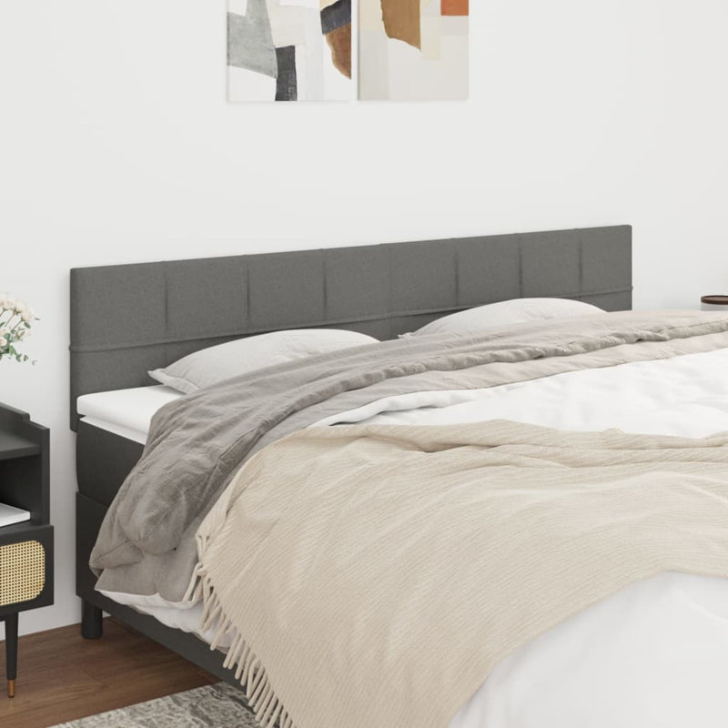 Aveona Headboard, 88cm H x 100cm W x 5cm D, Dark Grey Fabric