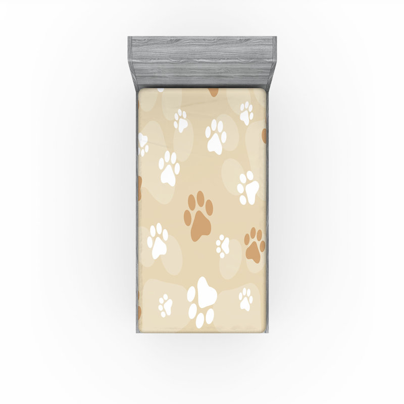Ensemble de 2 draps-housse pour chien Ambesonne Earth Tones, Drap-housse de taille simple