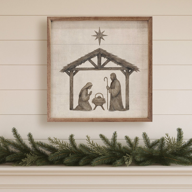 Nativity Scene, 12" H x 12" W