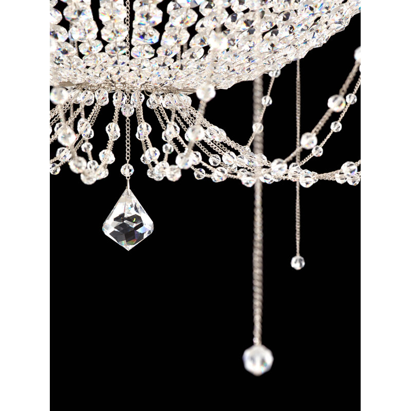 Chrysalita 8 - Light Glass Chandelier, Spectra Crystal Clear