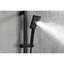 Douche à main avec barre coulissante réglable de 28 pouces, boyau de 59 pouces, acier inoxydable noir mat, modes de jet fonctionnels pour douches personnalisées, douche en acier convenant pour le bain d'animaux de compagnie, réglages multiples