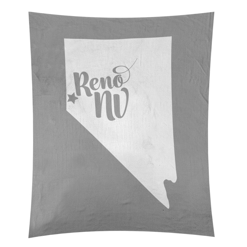 Tapisserie murale Reno Nevada, H 27,5 po x l 37,5 po, Gris