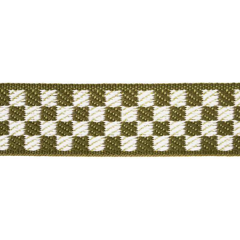 Schumacher x Charlap Hyman & Herrero / Pilar Almon Zee Tape Narrow, Olive