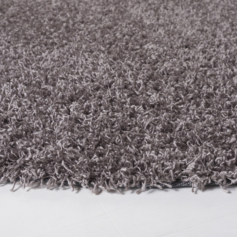 Assar Handmade Tufted Silver Area Rug, Round 7'