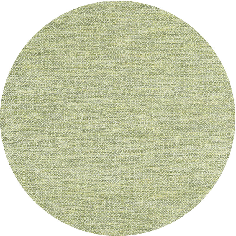 Tapis zone verte claire contemporaine, Rond 6 pi