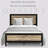 Marla Rivet Metal Frame Platform Bed with Industrial-Inspired Style Headboard -579247695-631690027