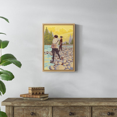 « féminin fishing », reproduction d’art encadrée