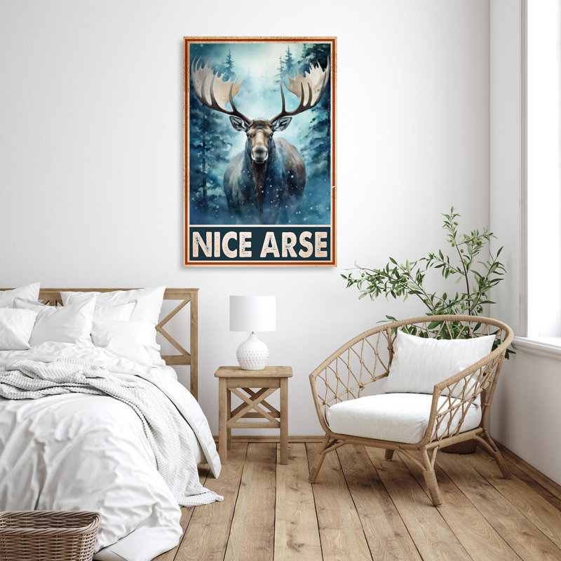 «Moose Nice Ass 1», impression sur toile, H 36 po x l 24 po x P 1,25 po
