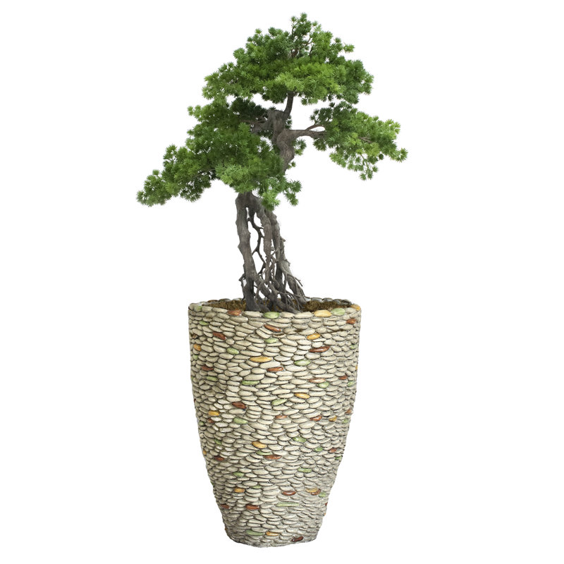 49.5'' Faux Pine Tree in Fiberstone Planter