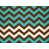 Chevron brun / turquoise
