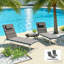 Coussin de chaise longue, ensemble de 2 coussins de chaise longue pliables