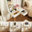Table de maquillage avec éclairage à DEL 3 couleurs et 2 tiroirs, texture en bois véritable, utilisation polyvalente dans le bureau de la chambre à coucher, petits compartiments de rangement à miroir à couvercle de meuble-lavabo blanc, conception moderne pour le vestiaire,