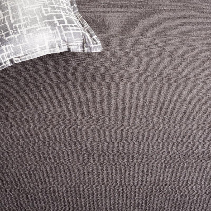 Tapis gris foncé en laine / viscose / coton touffeté à la main Glamour, Tapis de couloir 2 pi 3 po x 8 pi