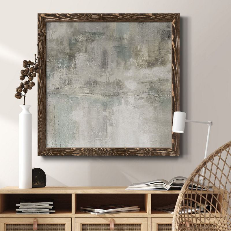 " Boho Cacti IV " Painting Print, Walnut, 17" H x 17" W x 1" D