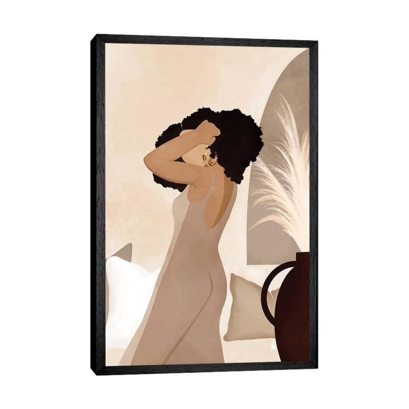 Nadia by Bria Nicole - Print on Canvas, 101.6 cm H x 66.04 cm W, Black Framed