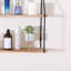 2-tier Wood and Metal Floating Shelves