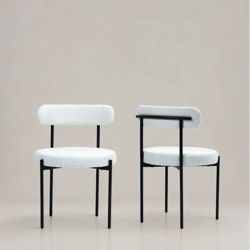 Ensemble de 2 chaises de salle à manger à dossier uni Vleda, 2