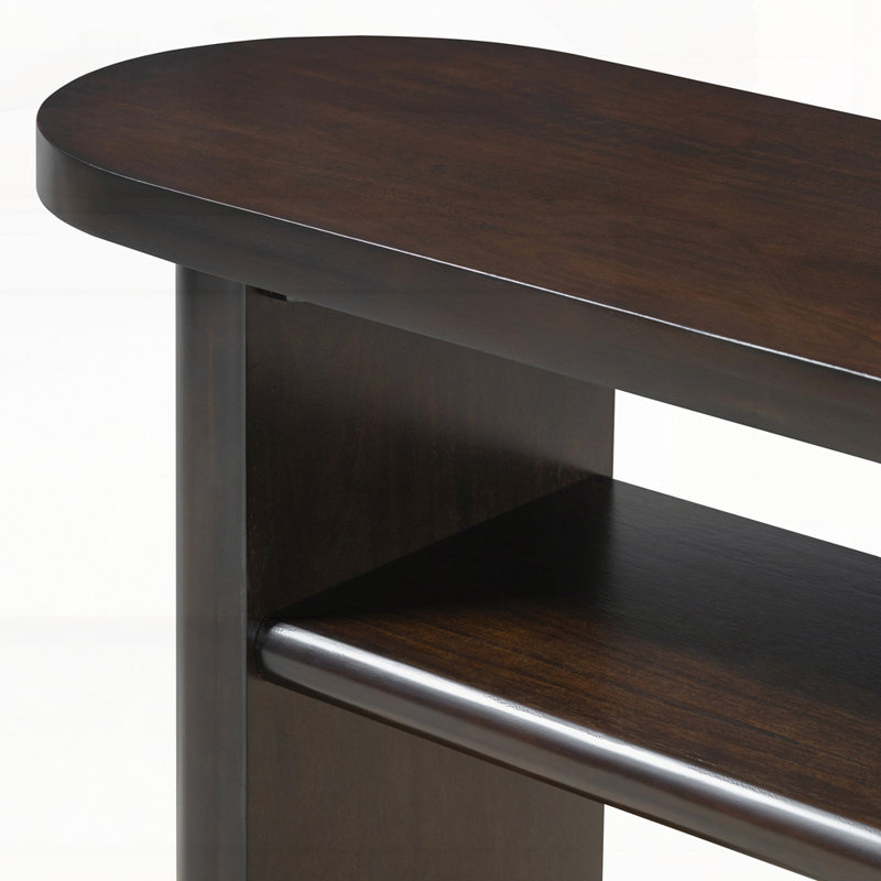 Console moderne minimaliste avec panneau de fibres à densité moyenne durable, repose-pieds réglables et capacité de poids élevée pour un rangement élégant