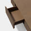 Table basse 35 po carrée en bois massif brun moderne avec tiroirs de rangement cachés à 2 voies, détails cannelés, parquet, table basse à grain de bois-1462684907-1462684909