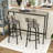 3Pcs Dining Table Set with 2 Chairs-1154073330