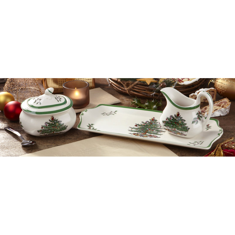 Spode Christmas Tree Sugar & Creamer Set
