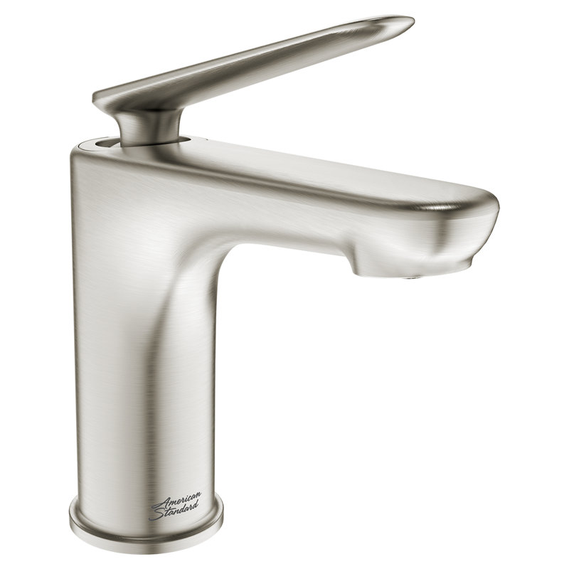 Single-Hole Single-handle Bathroom Faucet with Drain Assembly, Dark Silver