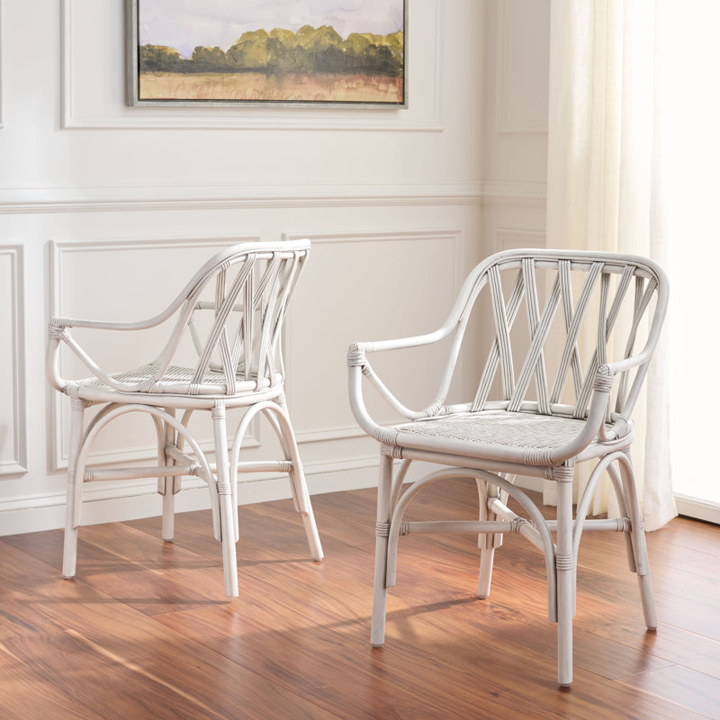 Fauteuil en rotin Serafima, Grey