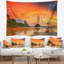 Bateau de photographie de paysage au coucher du soleil panorama tapisserie-28484742