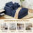 43" Upholstered Corduroy Chaise Lounge & Sofa Bed With Cup Holders-24905568