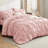 Bedsure King Burgundy Pintuck Bed-in-a-Bag - Navy Pinch Pleat Comforter Set with Sheets, Pillowcases & Shams (Set of 7)-105523207-110327221
