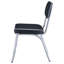 Ensemble de chaises d'appoint noires et chromées (ensemble de 2)-926875761