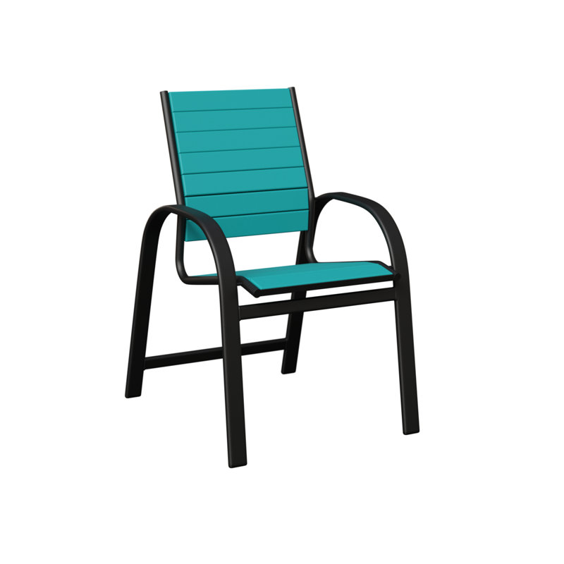 Murphy Outdoor Dining Armchair, Blue/Matte Black