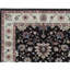 Tapis noir et ivoire de haute qualité noué à la main