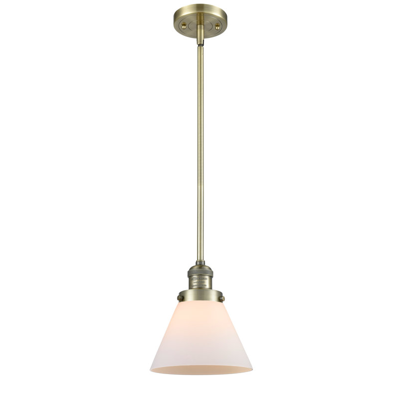 Mosley 1 - Light Single Pendant, Antique Brass, Seedy, 6 Watt Vinage LED Bulb