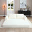 Canapé-lit pliant convertible 2-en-1, canapé-lit en velours côtelé moderne avec 2 * coussins, canapé-lit modulaire sans dossier avec lit escamotable Futon, canapé-lit modulaire pliable pour le salon beige-130622169
