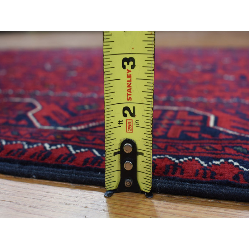 Burnestine One-of-a-Kind Rectangle 3'4" X 4'8" New Age Wool Area Rug Red