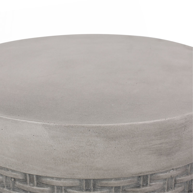 Table d'appoint d'extérieur ronde en béton