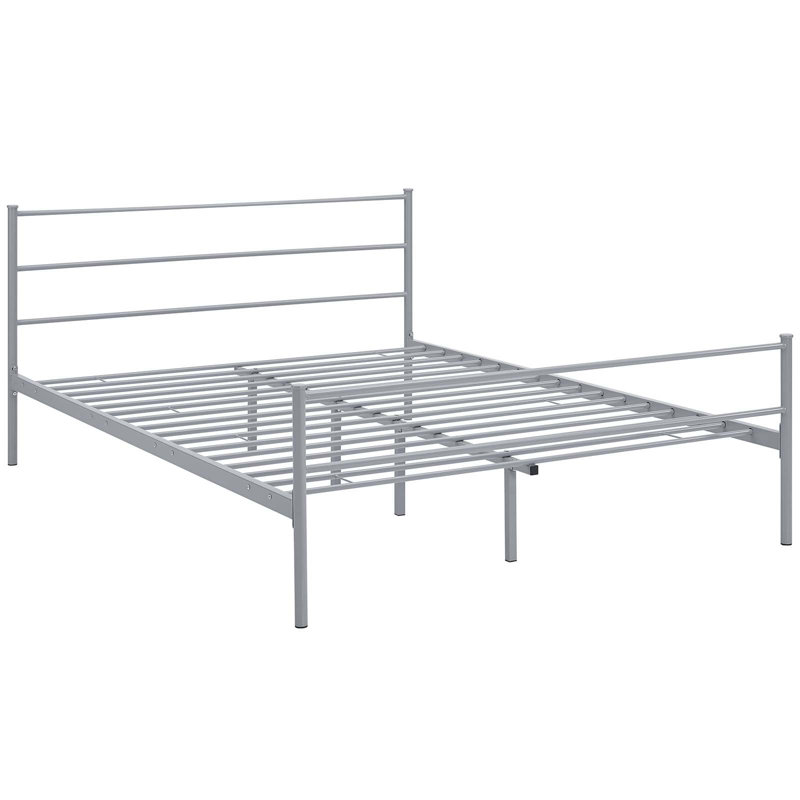 Base de lit plateforme Alina, Gris, Double