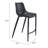 Upholstered Counter Stool with Steel Frame