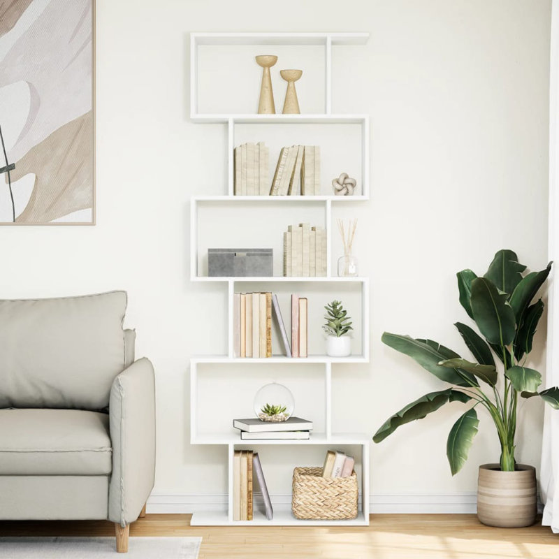 Sekai 70cm W Bookcase, (6 Shelves) 193cm H x 70cm W x 24cm D, White