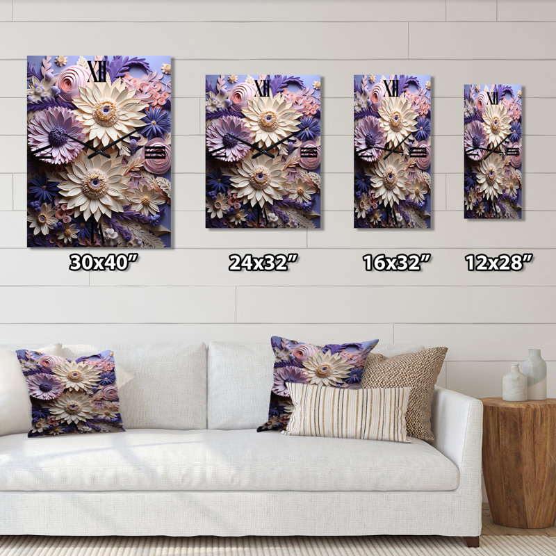 Horloge murale Aniyla - Daisies, Grand