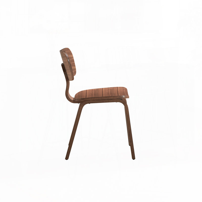 Chaise d'appoint à finition noyer