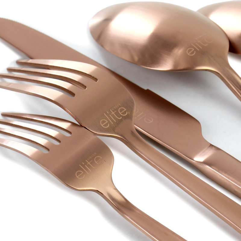 Gibson Elite Flatware Set - Service for 4, Bronze
